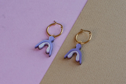 Purple Joy/Clitoris Hoop Earrings