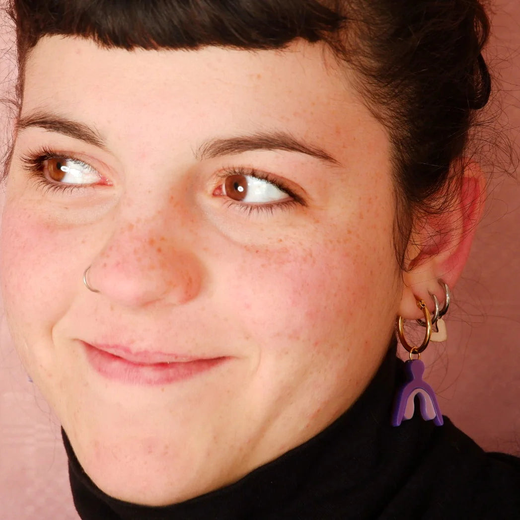 Purple Joy/Clitoris Hoop Earrings