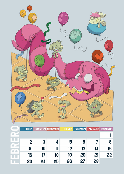 Calendario con mucho Duende 2026