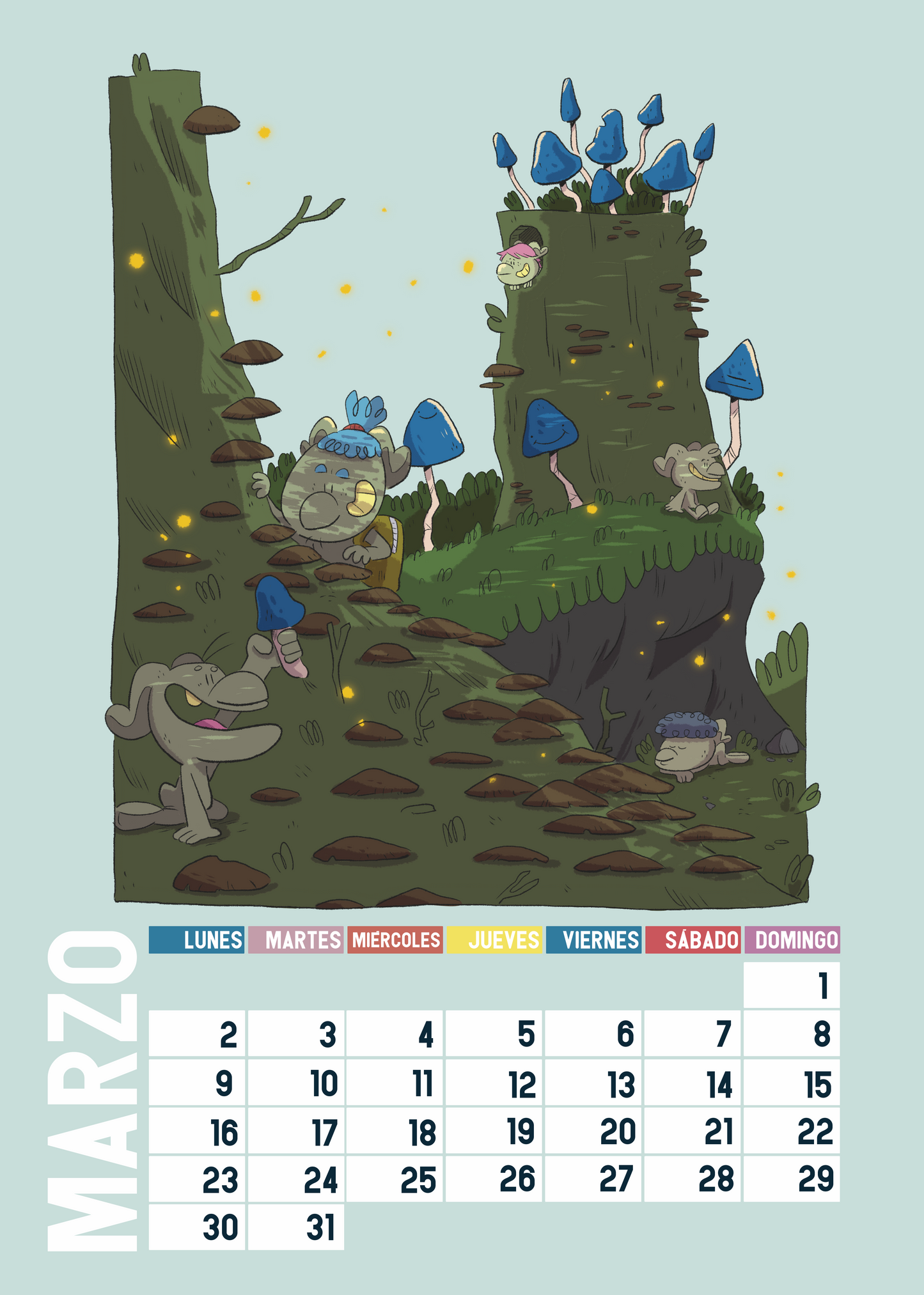 Calendario con mucho Duende 2026