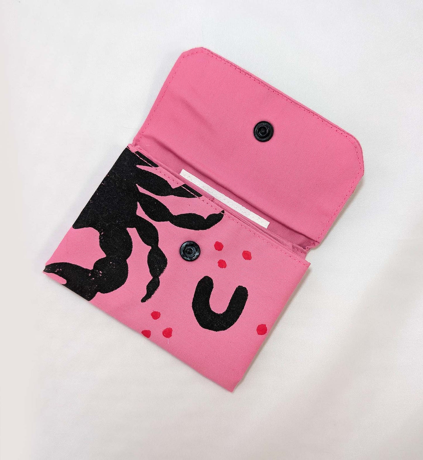 Monedero ROSA linograbado