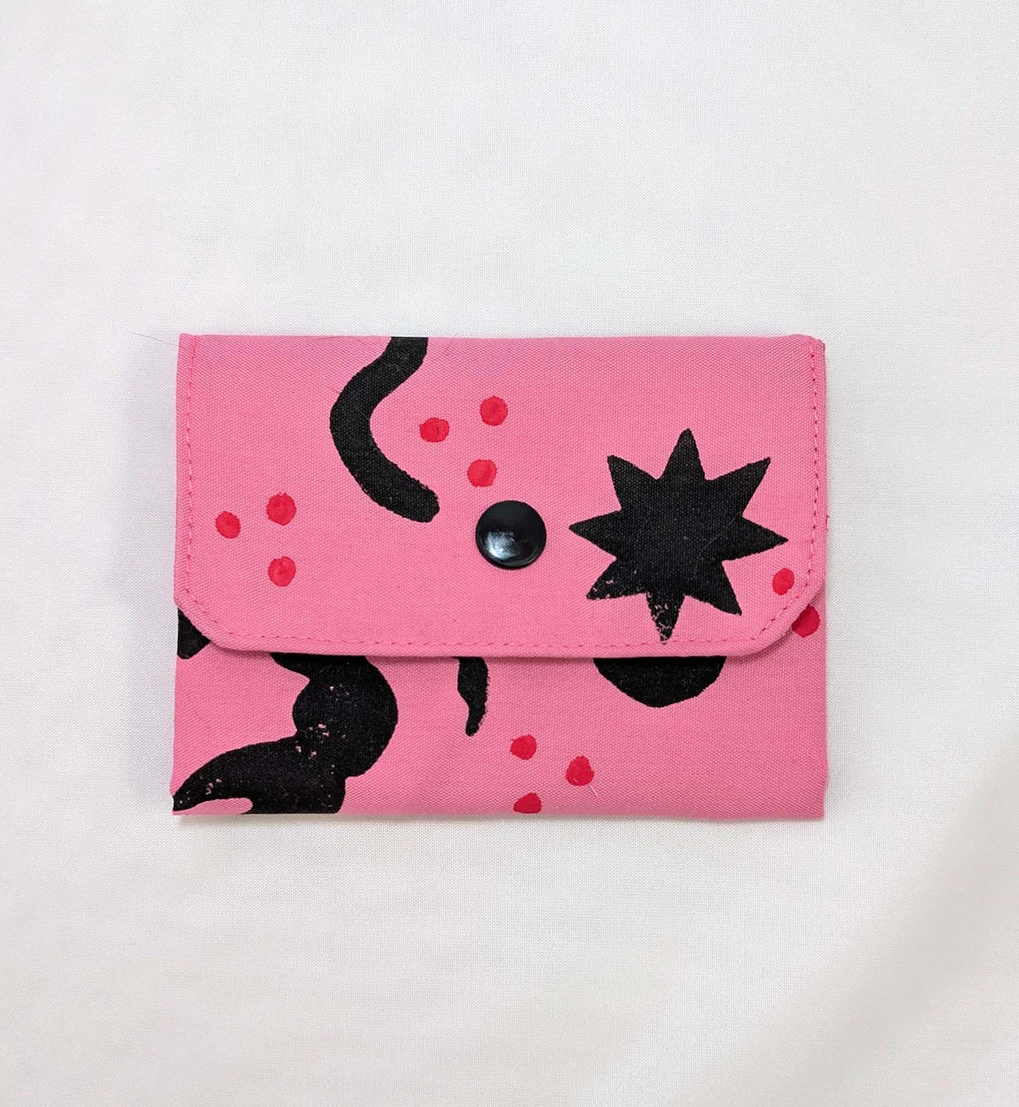 Monedero ROSA linograbado