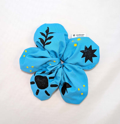 Coleteros FLOR AZUL linograbado
