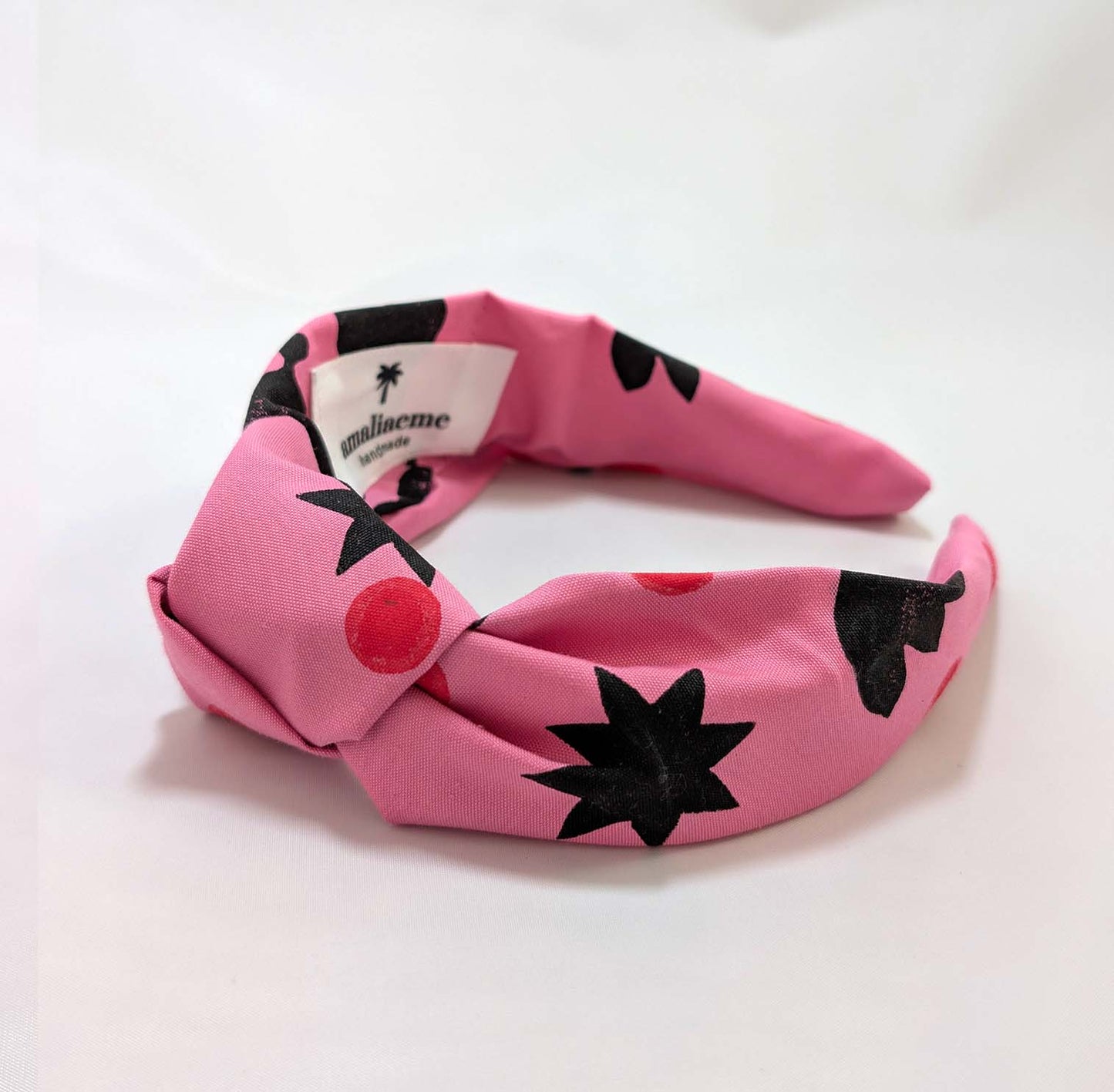 Pasada/felpa/diadema ROSA linograbado
