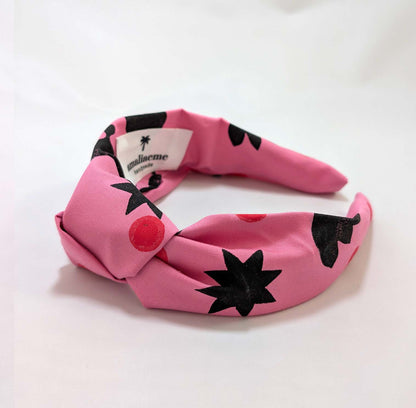 Pasada/felpa/diadema ROSA linograbado