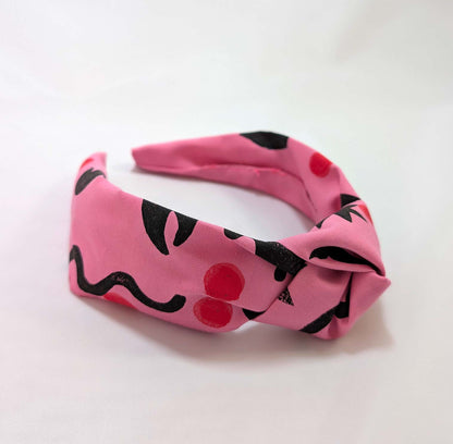 Pasada/felpa/diadema ROSA linograbado
