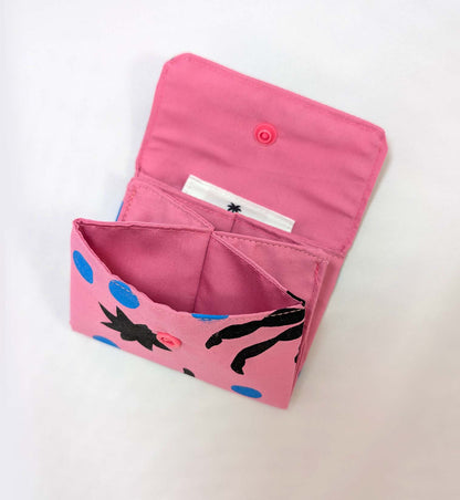 Monedero ROSA linograbado