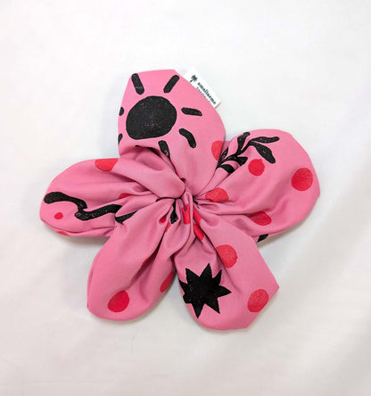 Coleteros FLOR ROSA linograbado