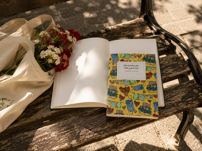 Libreta Entre geranios y ropa tendía, pasa la vida