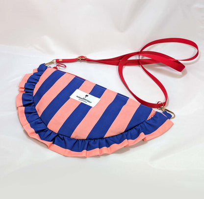 Bolsos de rayas de colores media luna