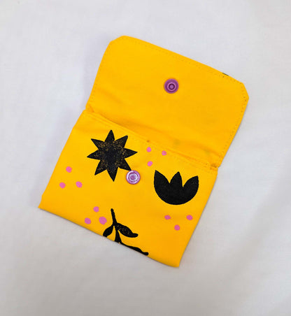 Monedero AMARILLO linograbado