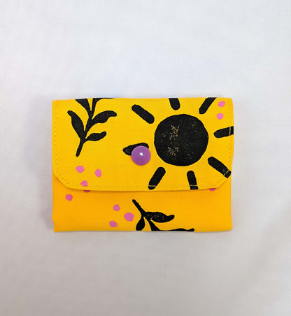 Monedero AMARILLO linograbado