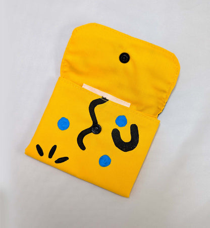 Monedero AMARILLO linograbado
