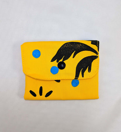 Monedero AMARILLO linograbado