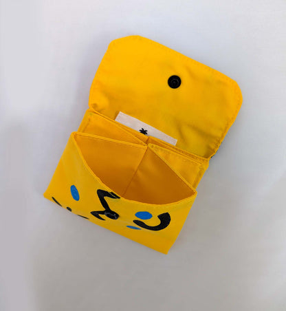 Monedero AMARILLO linograbado