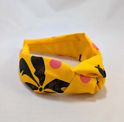 Pasada/felpa/diadema AMARILLO linograbado