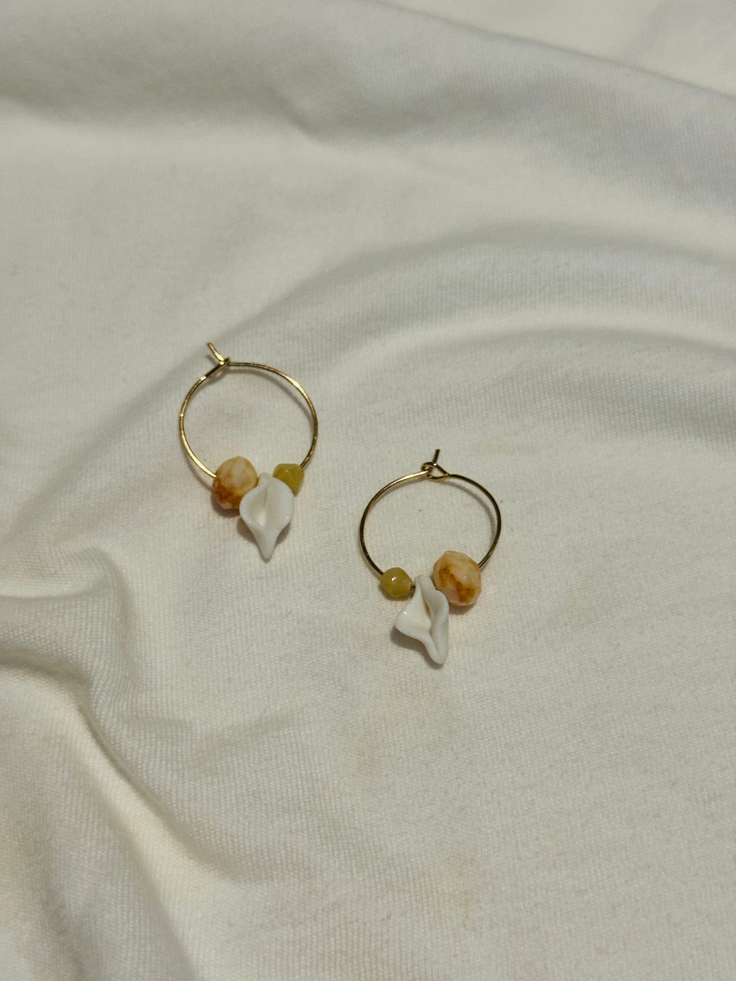 Pendientes coño cerámica y bolitas