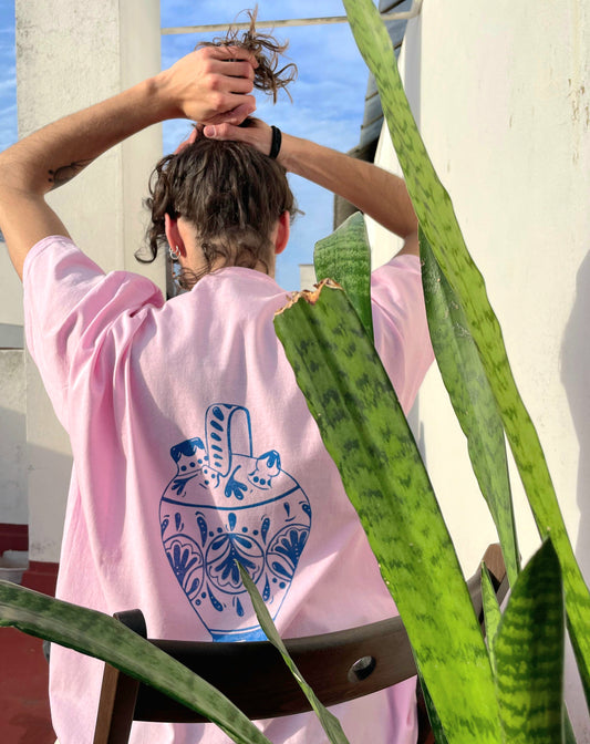 Camiseta Botijo (Rosa y azul)