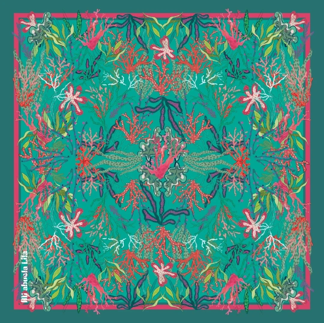 Pañuelo mediano azul mar