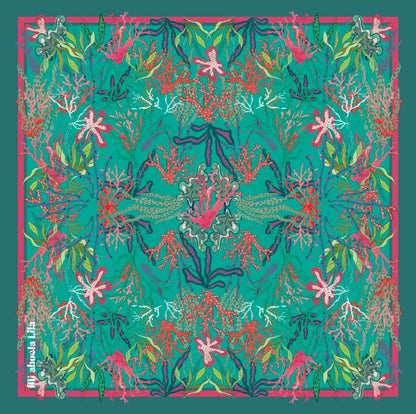 Pañuelo mediano azul mar