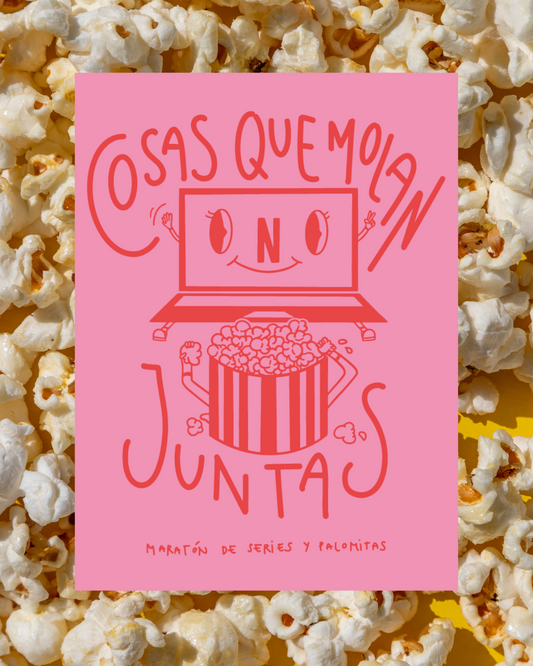Netflix and popcorn print - Things that are cool together
