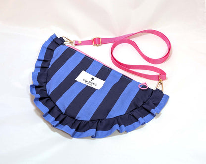 Bolsos de rayas de colores media luna