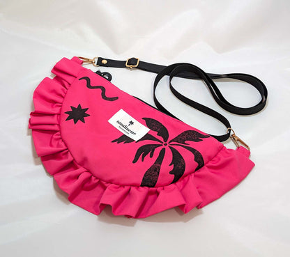 Bolsos estampados a mano linograbado - media luna