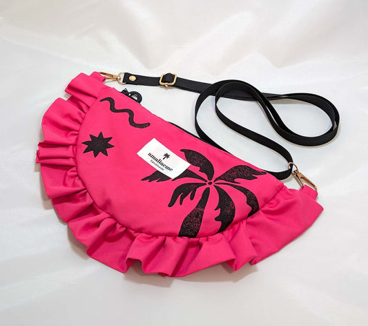 Bolsos estampados a mano linograbado - media luna