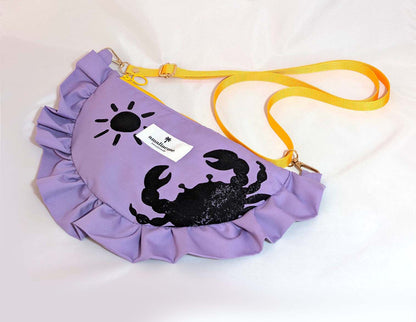 Bolsos estampados a mano linograbado - media luna