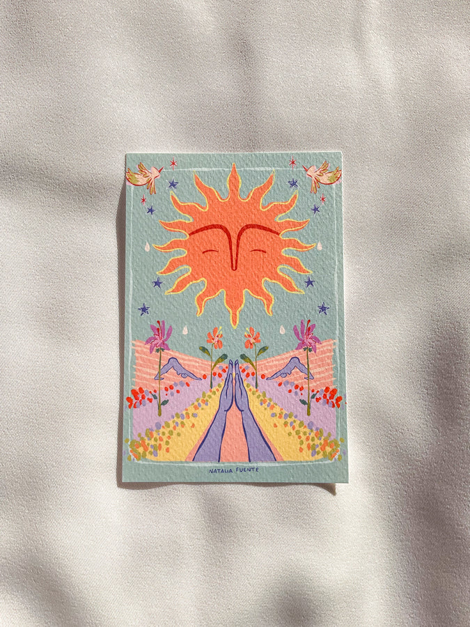 Postal saludo al sol