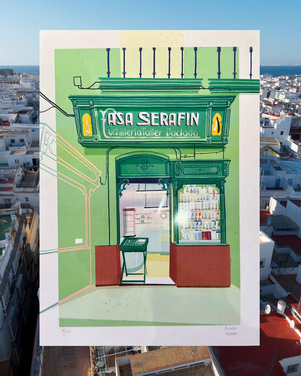 Lámina Casa Serafín - Cádiz