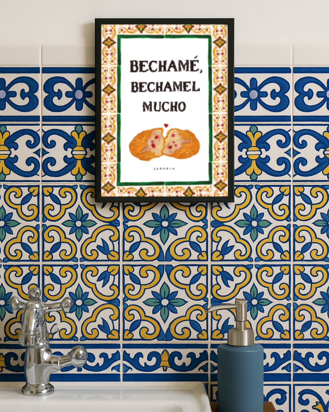 Lámina Bechamel mucho con croquetas
