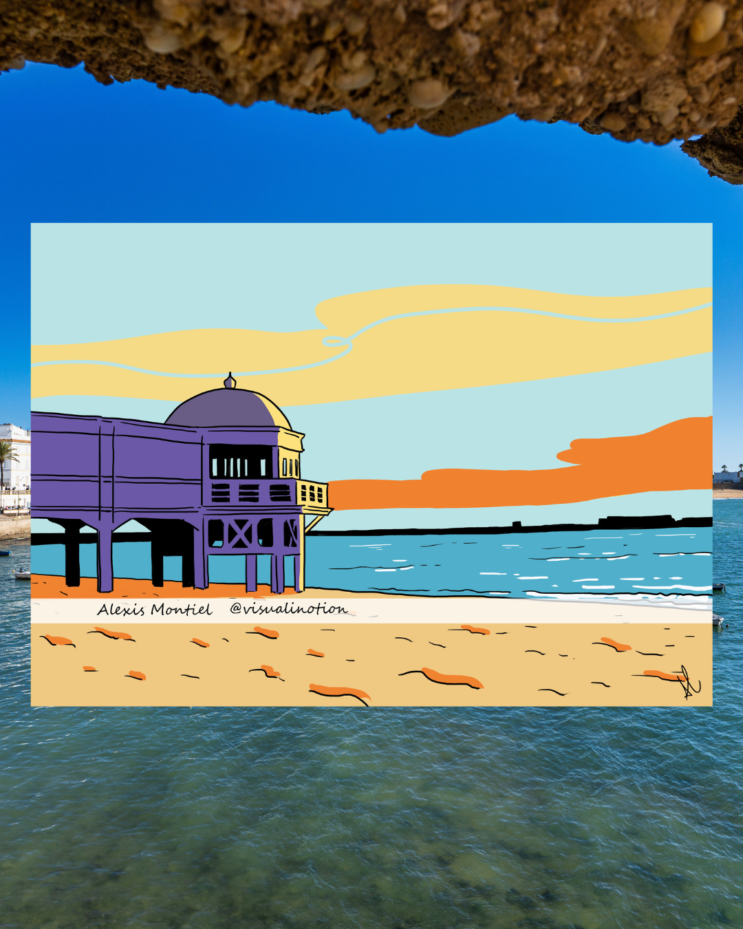 Lámina La Caleta Cádiz
