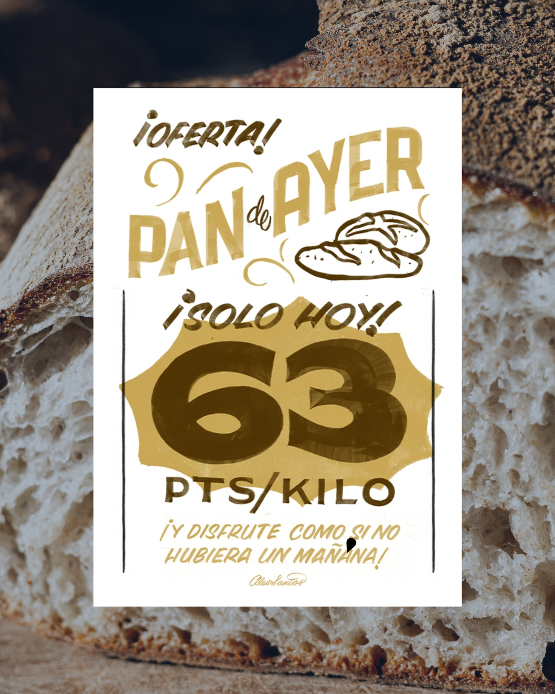 Lámina Oferta, pan de ayer