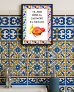 Lámina "Te amo como al gazpacho en verano"