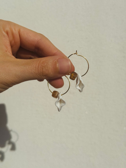 Pendientes coño cerámica y bolitas