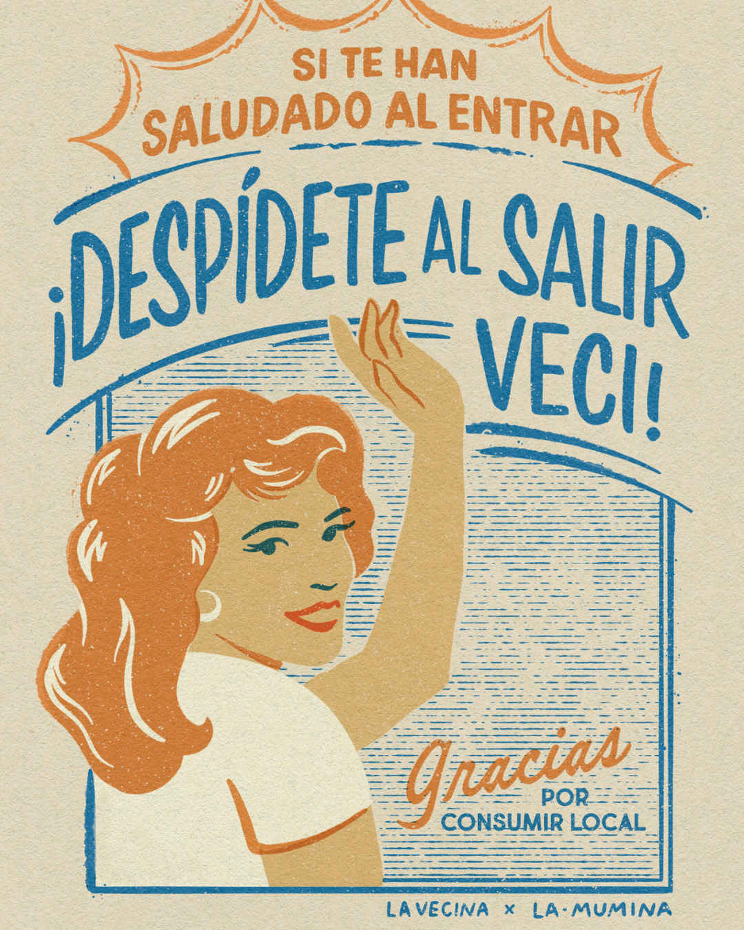 Lámina Si te han saludado al entrar