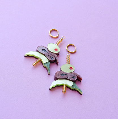 Pendientes Gilda aceituna, anchoa y guindilla