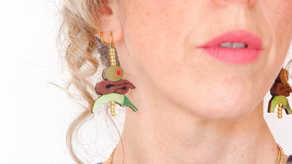 Pendientes Gilda aceituna, anchoa y guindilla