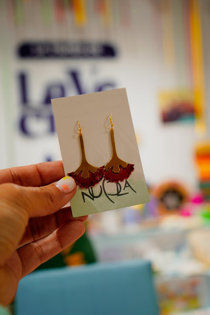 Pendientes clavel de latón