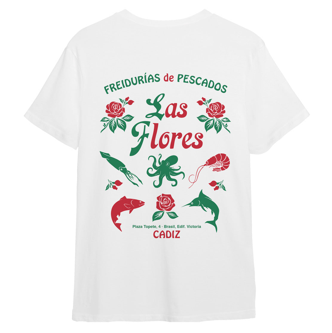 Camiseta Freiduría Las Flores Cádiz - Blanca