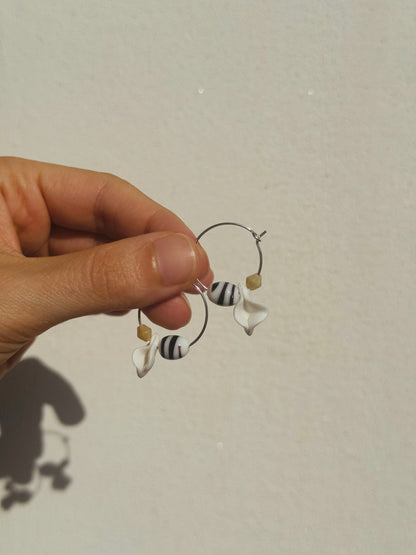 Pendientes coño cerámica y bolitas