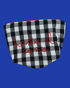 Vichy negro letra roja - Hasta el coño - Neceser
