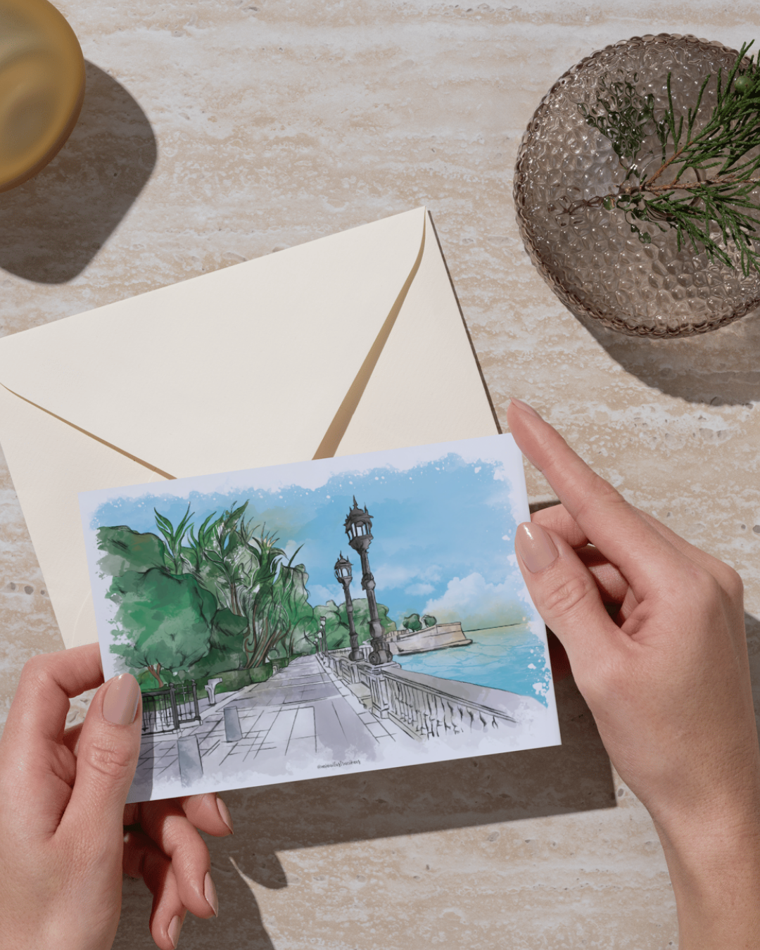 Lámina La Alameda acuarela