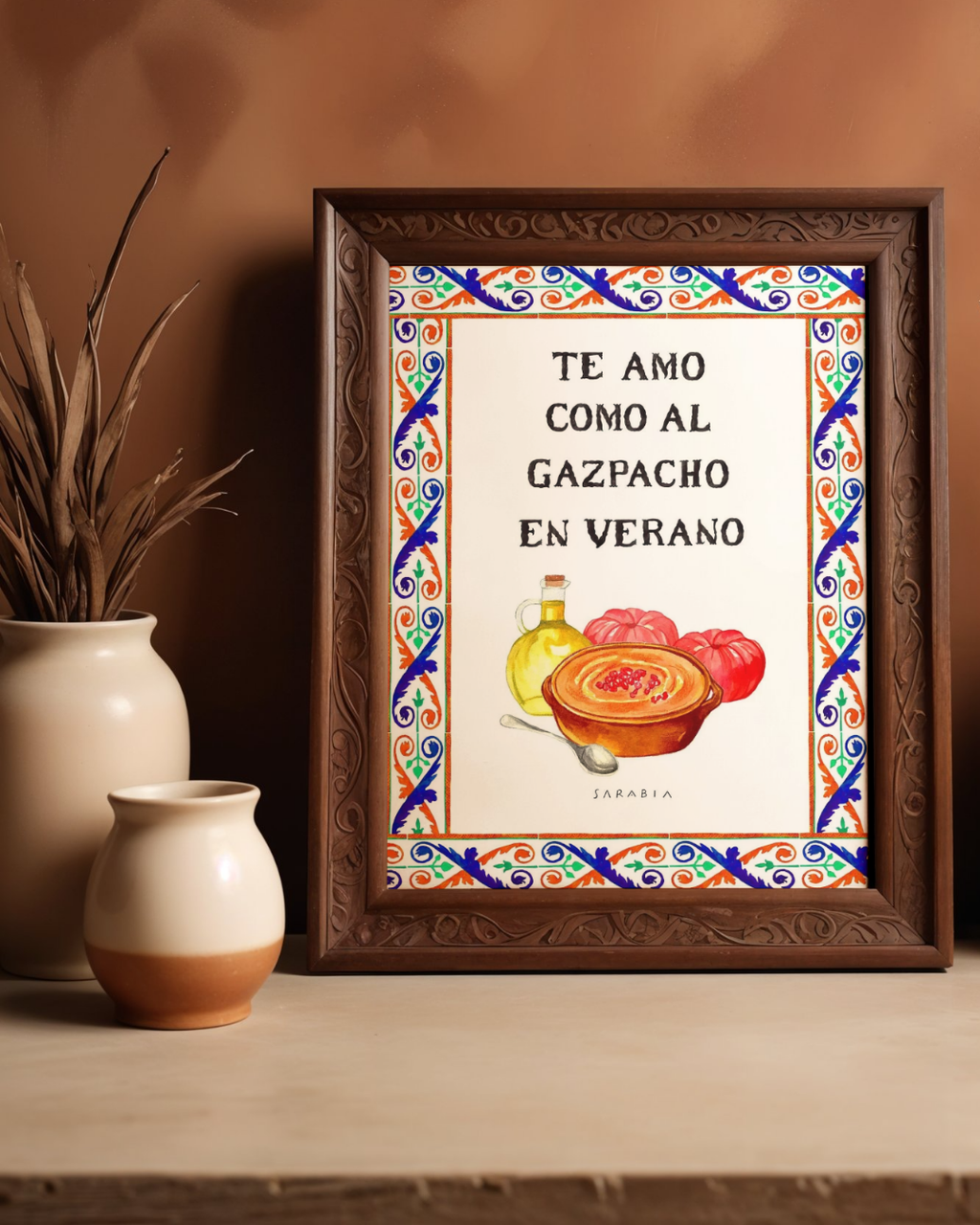 Lámina "Te amo como al gazpacho en verano"