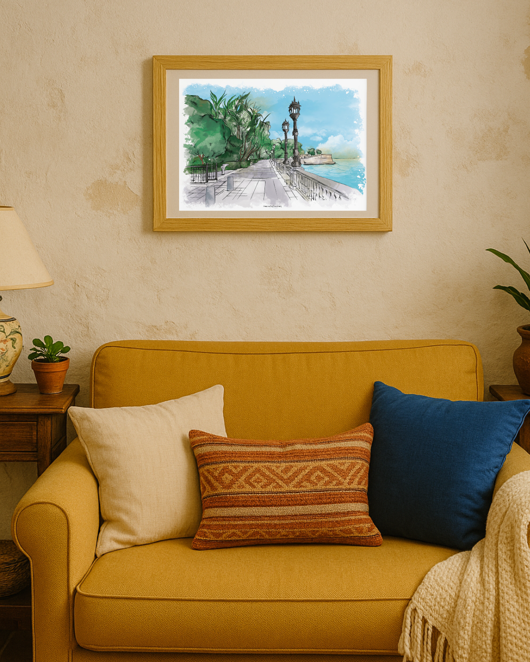 Lámina La Alameda acuarela