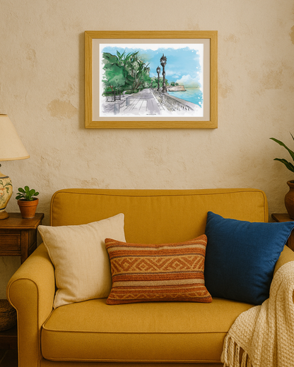 Lámina La Alameda acuarela