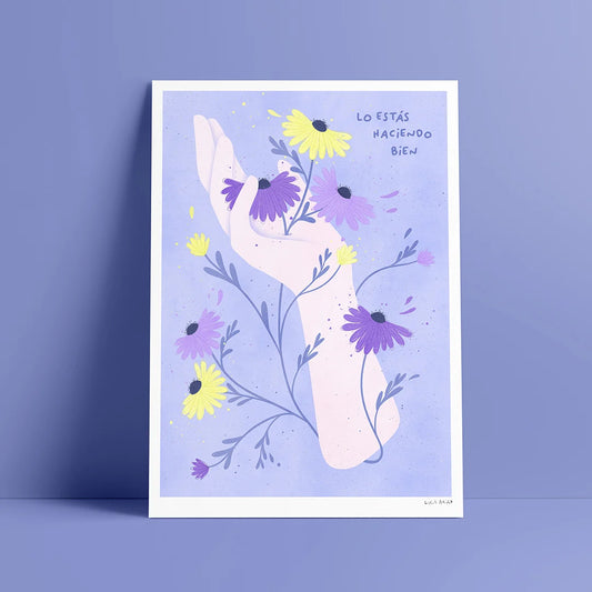 "You're doing well" print