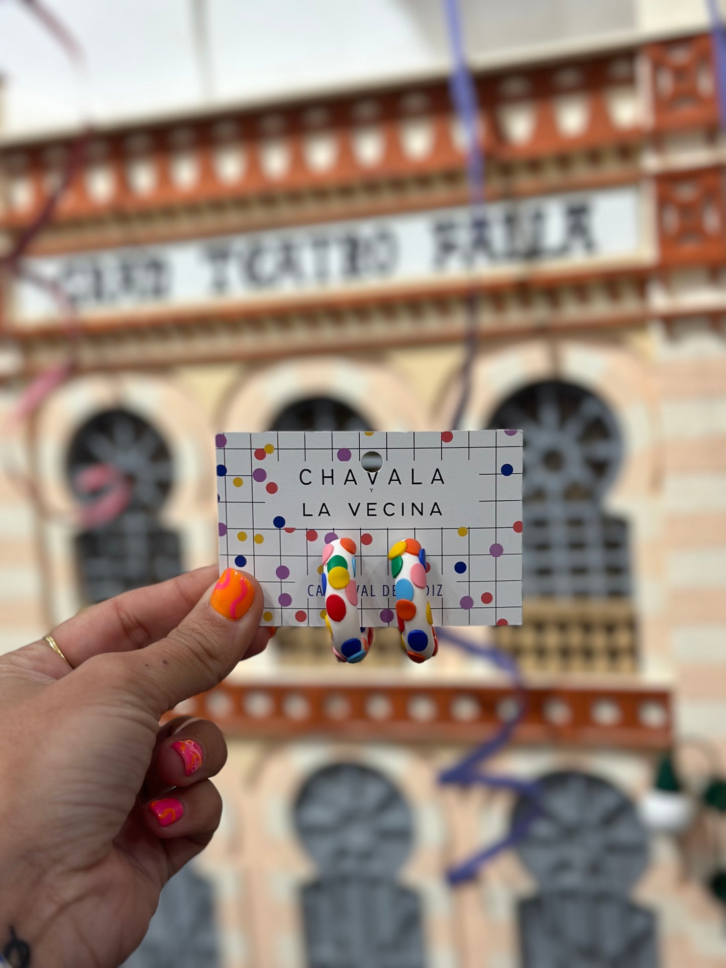 Carnival paper earrings WITH embossing - Chavala x La Vecina