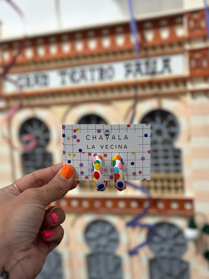 Carnival paper earrings WITH embossing - Chavala x La Vecina